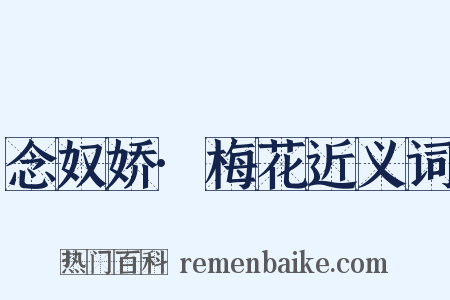 念奴娇·梅花近义词是什么意思的图片